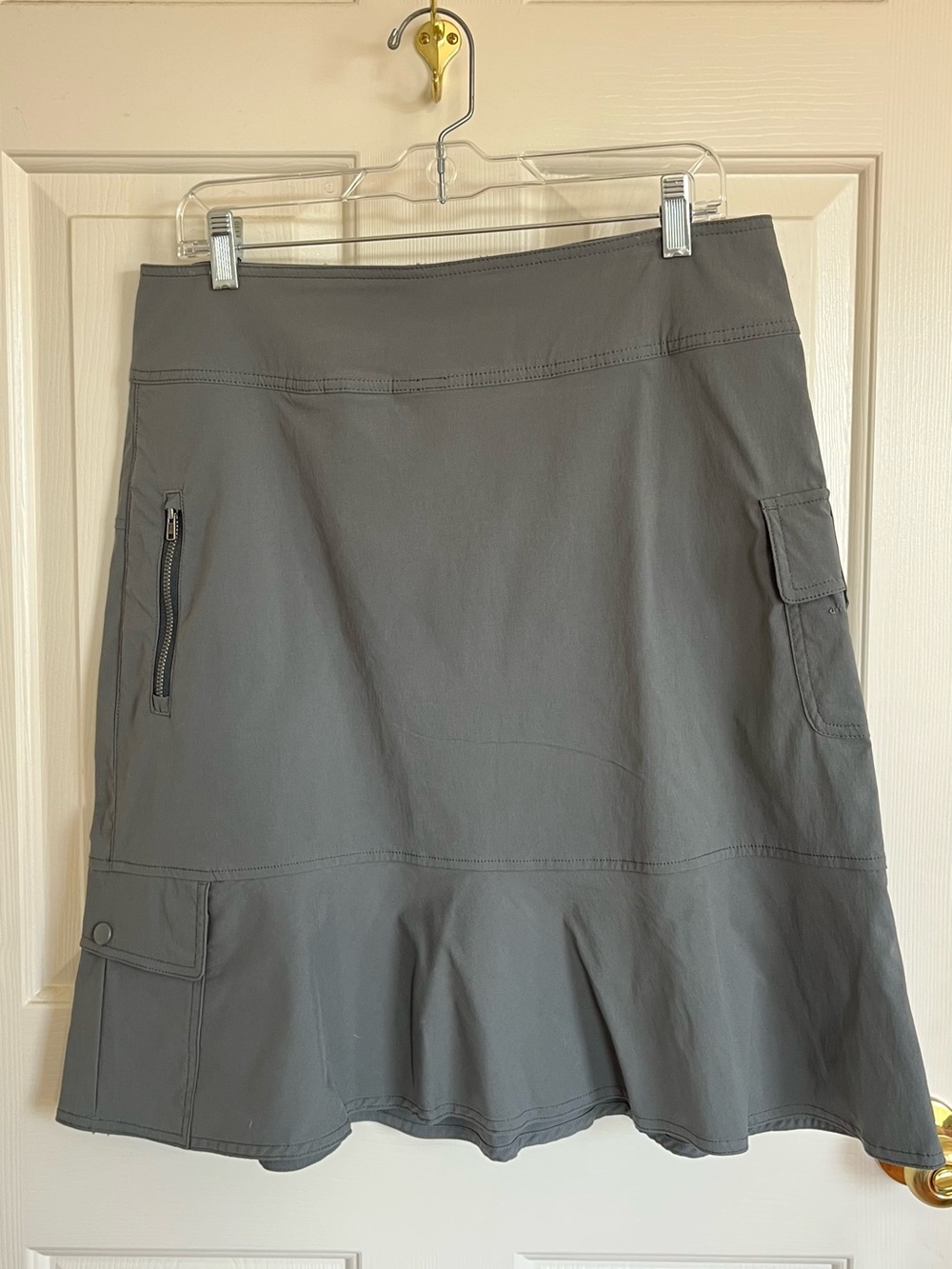 Royal Robbins Gray A-Line Utility Skirt with Pockets